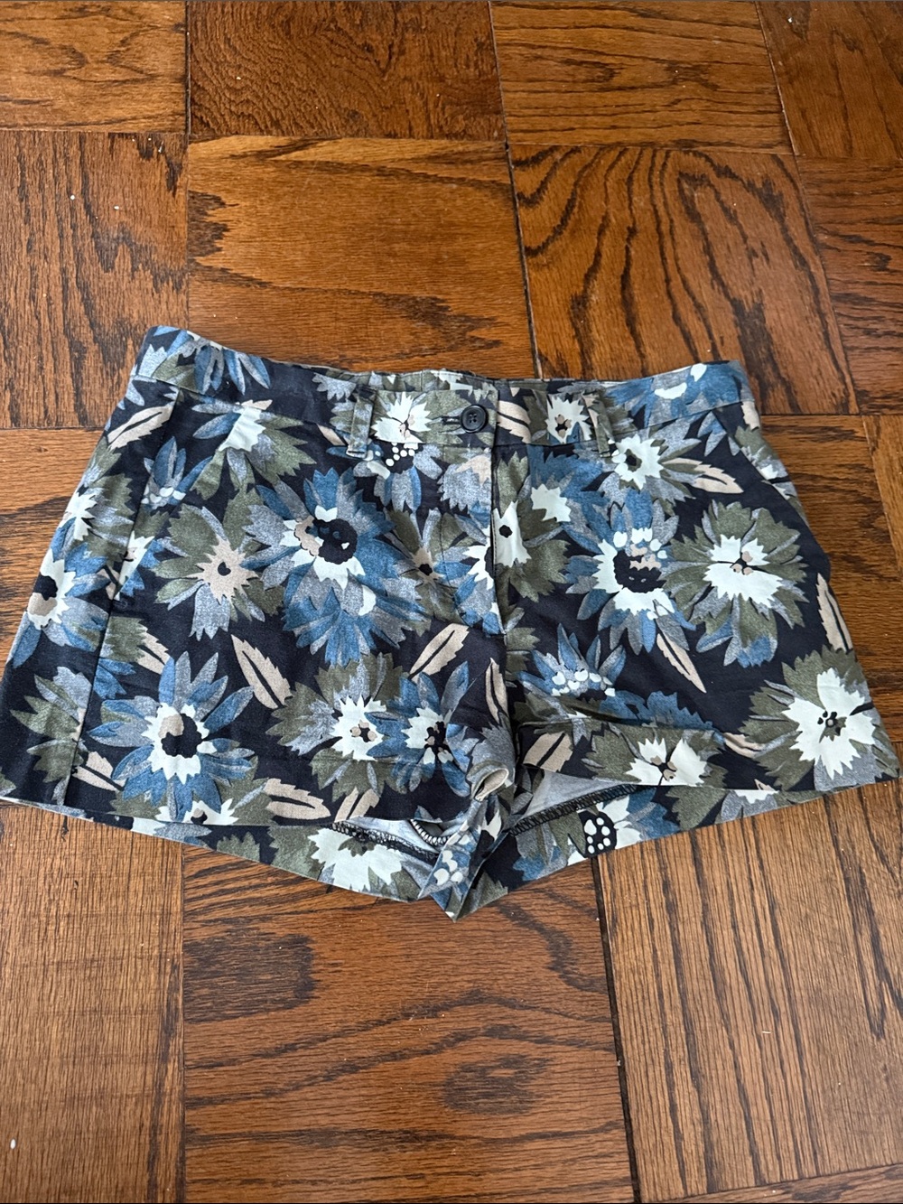 GAP Floral Cotton Shorts in Navy, Blue & Olive